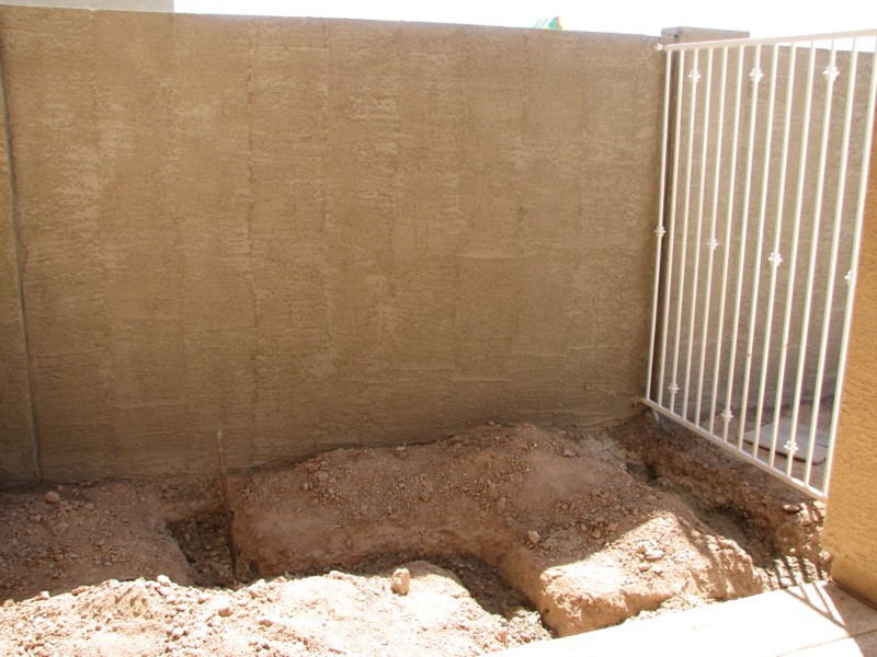 veggie garden and textured wall 4/26/2007